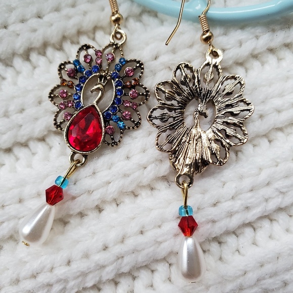 NEW Handmade Showstopper|Peacock Rhinestones&Pearl - Picture 5 of 5